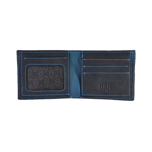 Pull-up Leather Wallet CH19 – Black/Teal