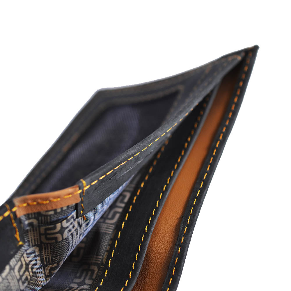 Pull-up Leather Wallet CH19 – Black/Tan