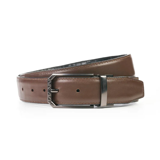Double Sided Belt (Croc) Black + Brown