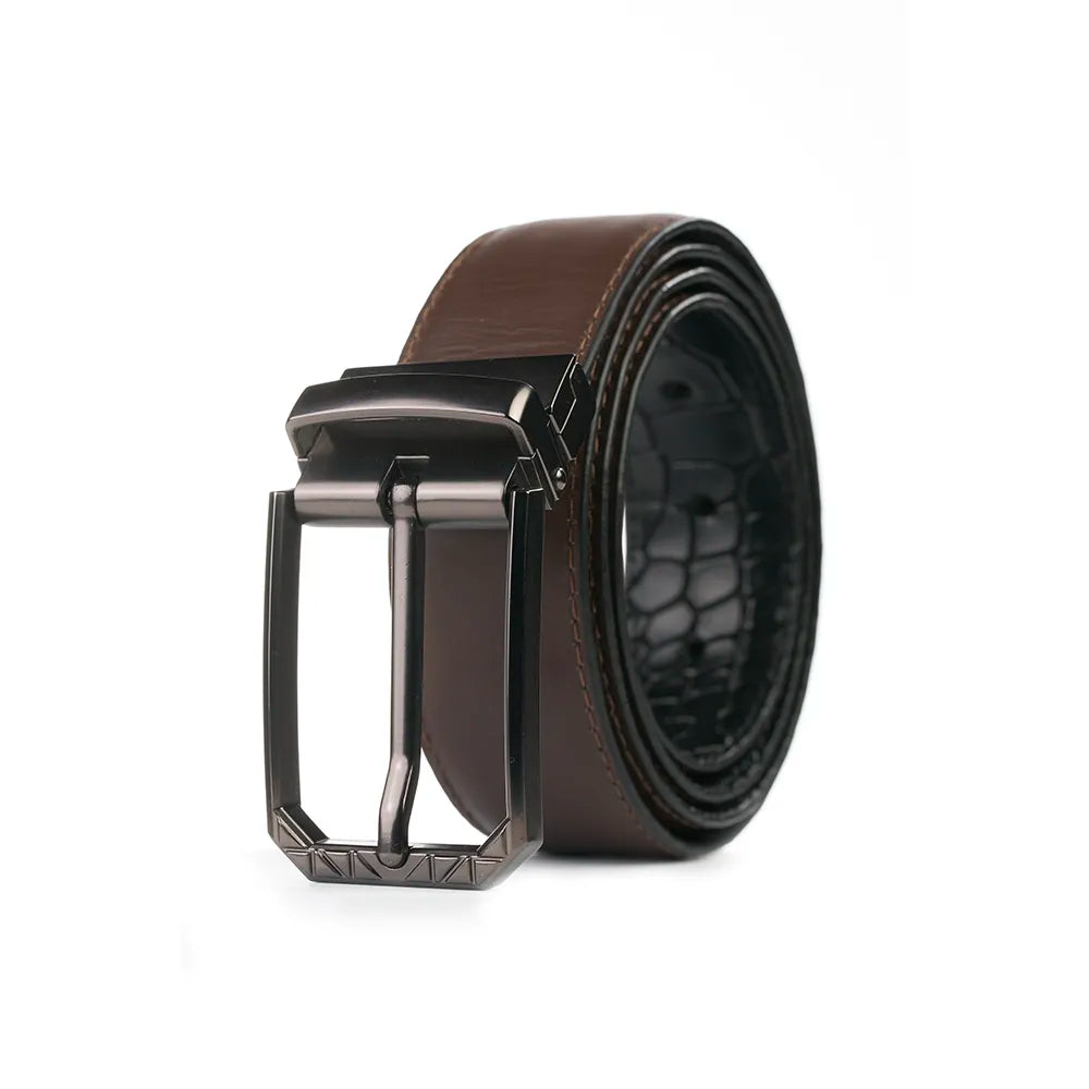 Double Sided Belt (Croc) Black + Brown