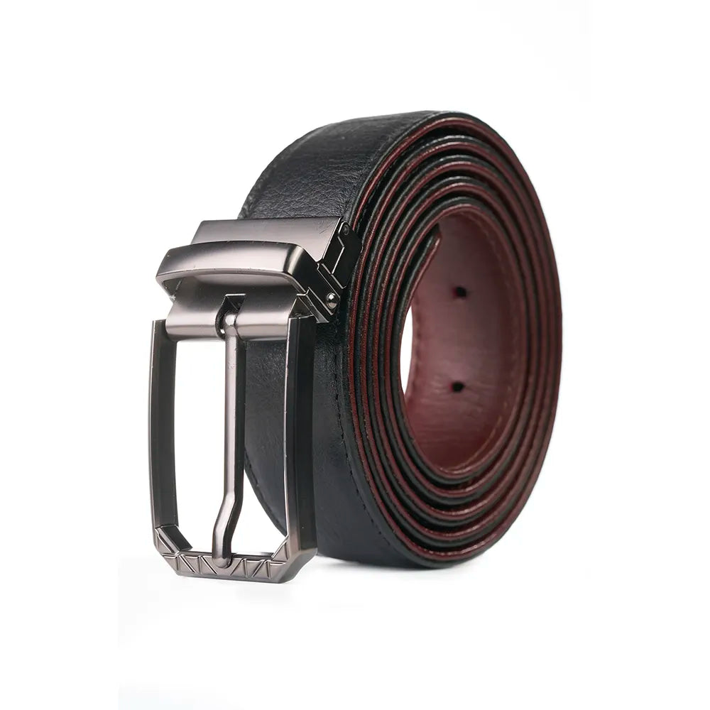 Double Sided Belt Maroon + Black