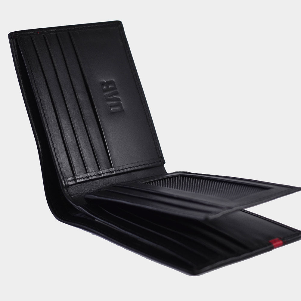 Bifold Wallet With Small Strip – Red