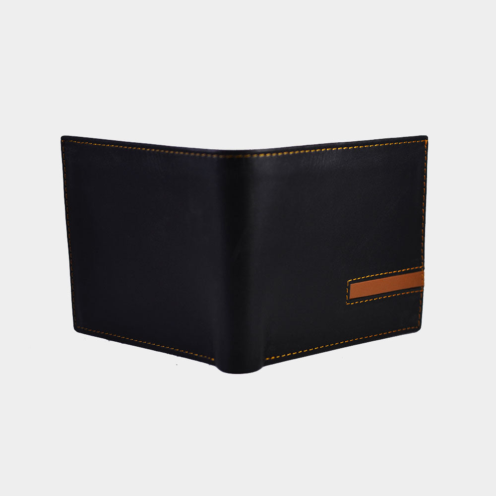 Bifold Wallet With Small Strip – Brown