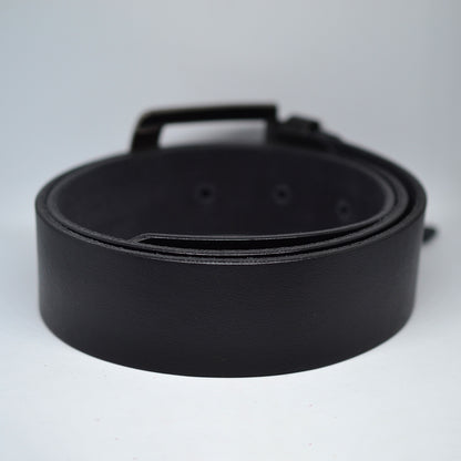 Plain Leather Belt – Black