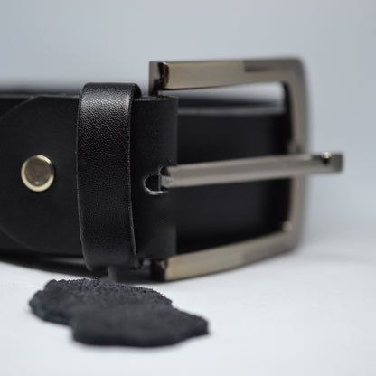 Plain Leather Belt – Black