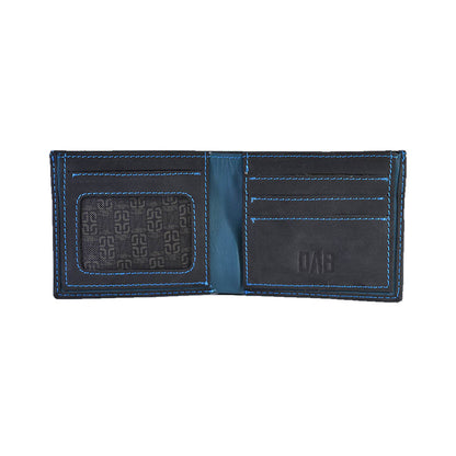 Pull-up Leather Wallet CH19 – Black/Teal