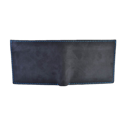 Pull-up Leather Wallet CH19 – Black/Teal