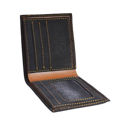 Pull-up Leather Wallet CH19 – Black/Tan