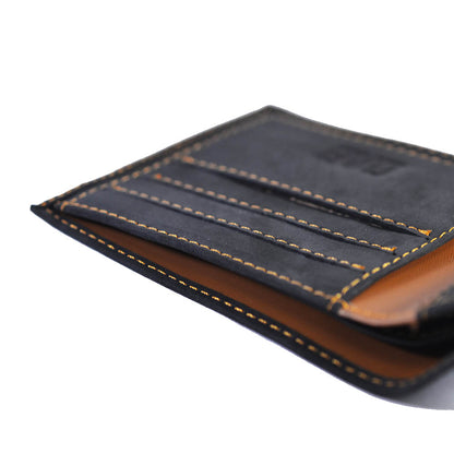 Pull-up Leather Wallet CH19 – Black/Tan