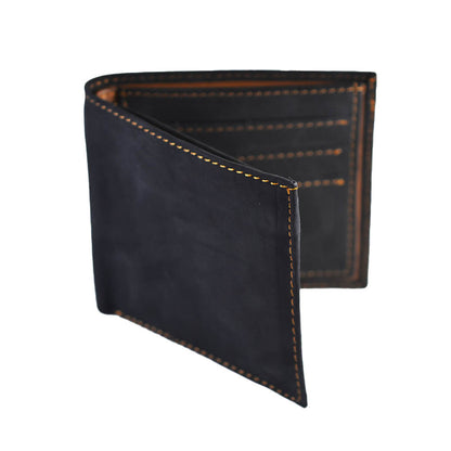 Pull-up Leather Wallet CH19 – Black/Tan