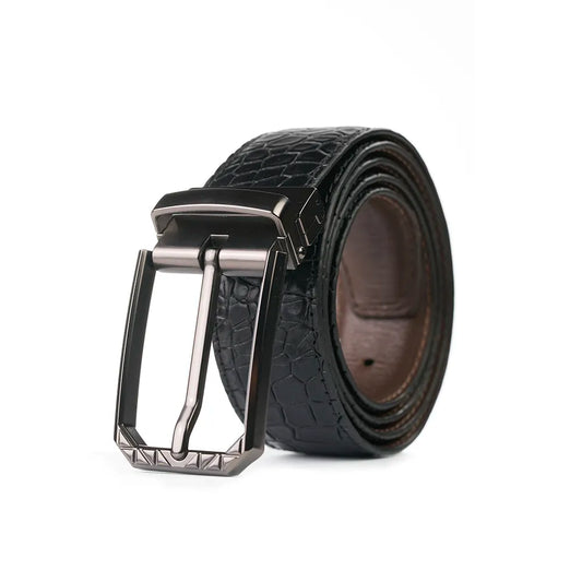 Double Sided Belt (Croc) Black + Brown