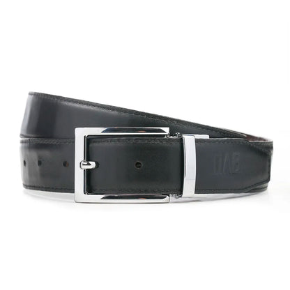 Double Sided Belt (Croc) Brown + Black