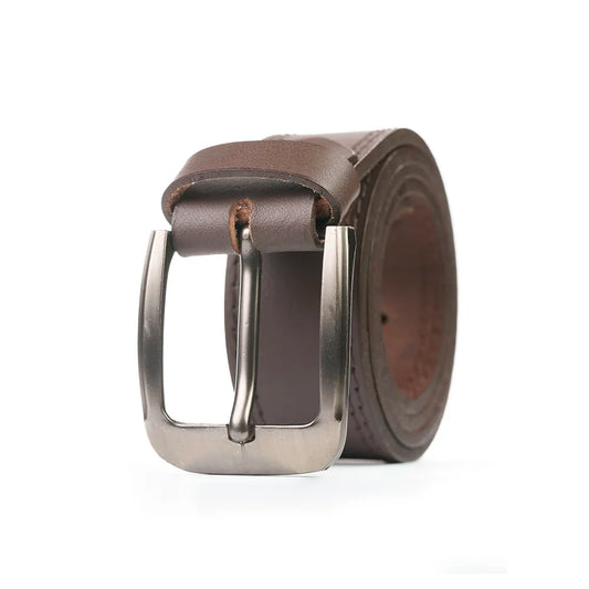 Double Stitch Belt Brown