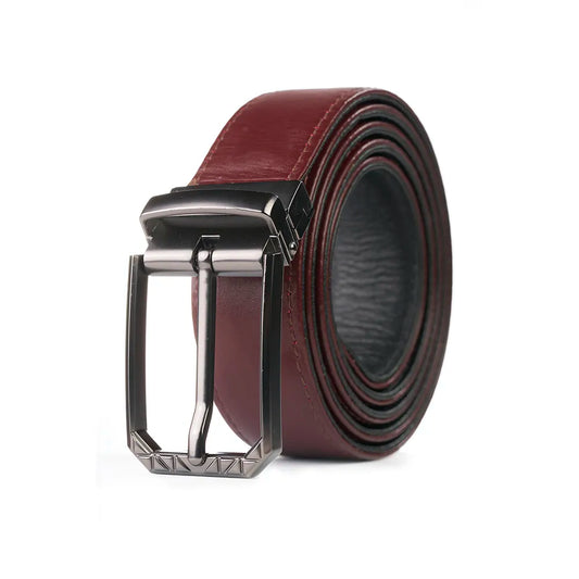 Double Sided Belt Maroon + Black