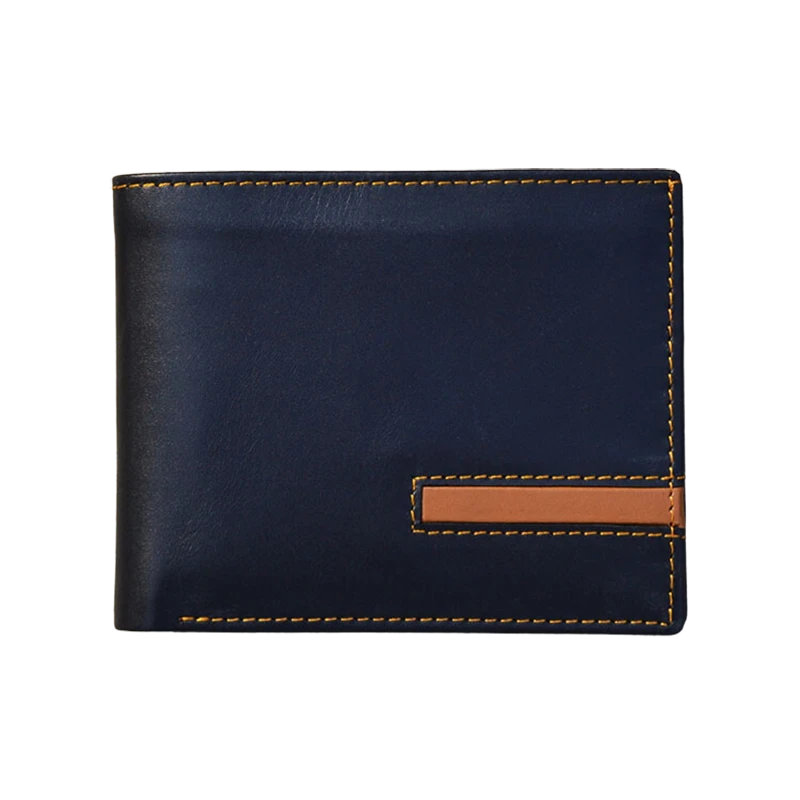 Bifold Wallet With Small Strip – Brown