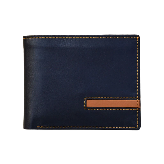 Bifold Wallet With Small Strip – Brown