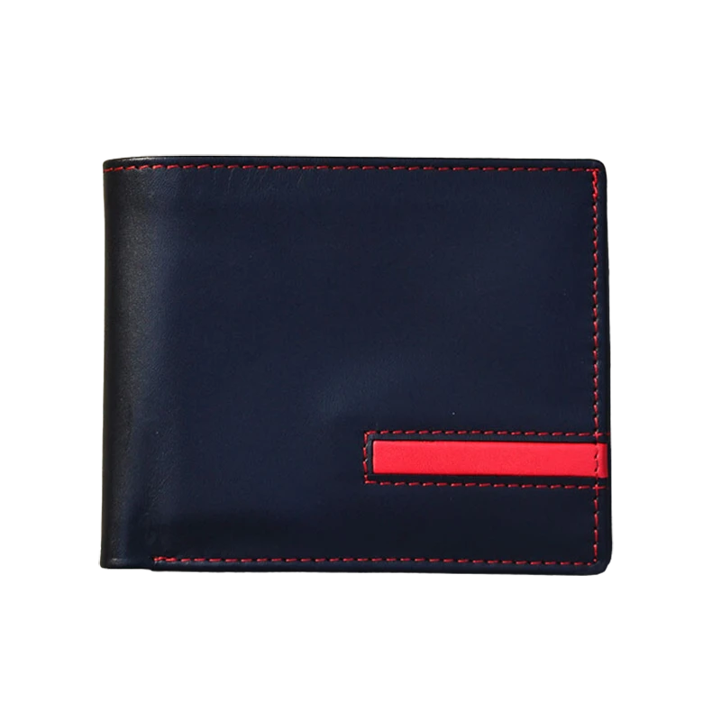 Bifold Wallet With Small Strip – Red
