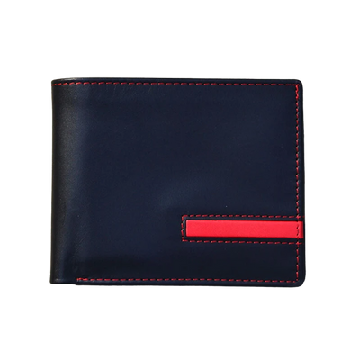 Bifold Wallet With Small Strip – Red