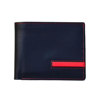 Bifold Wallet With Small Strip – Red