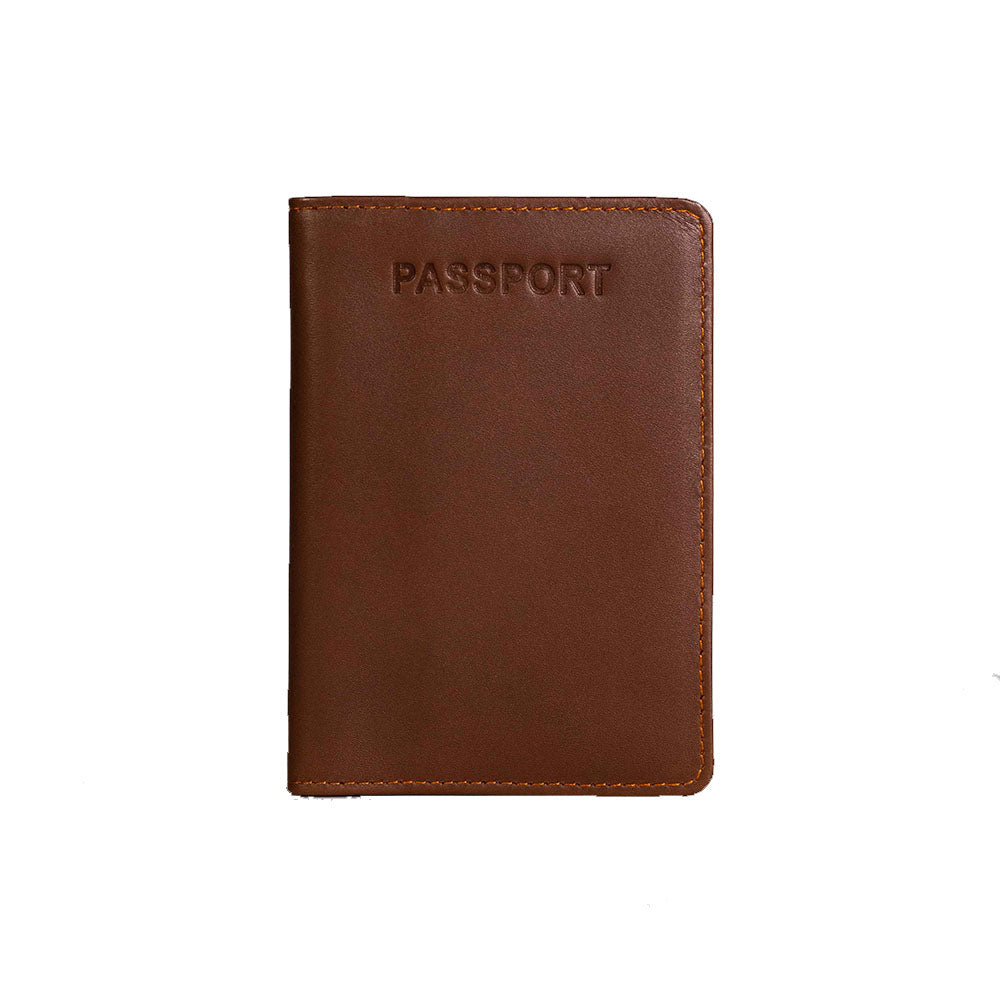 Leather Passport Holder – Tan