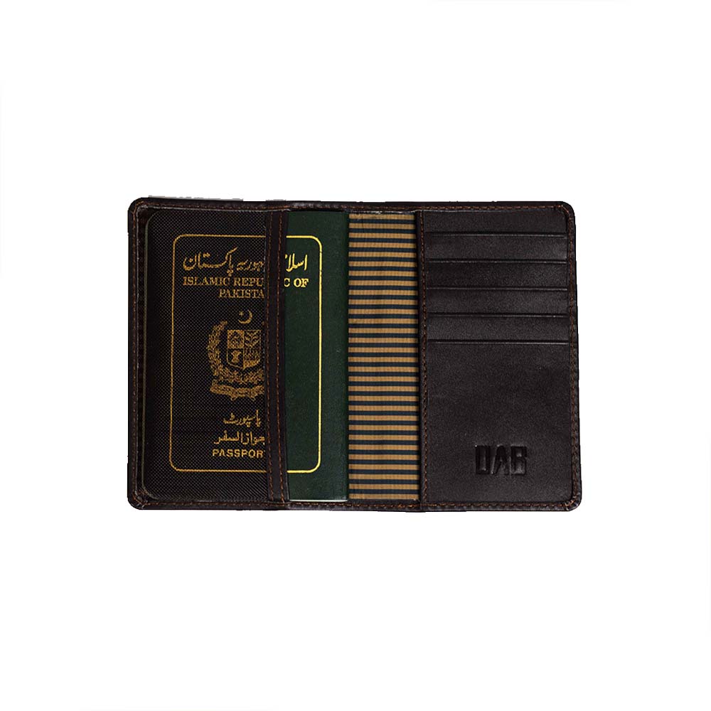 Leather Passport Holder – Brown