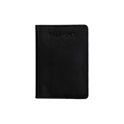 Leather Passport Holder – Black