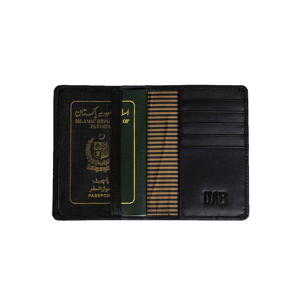 Leather Passport Holder – Black