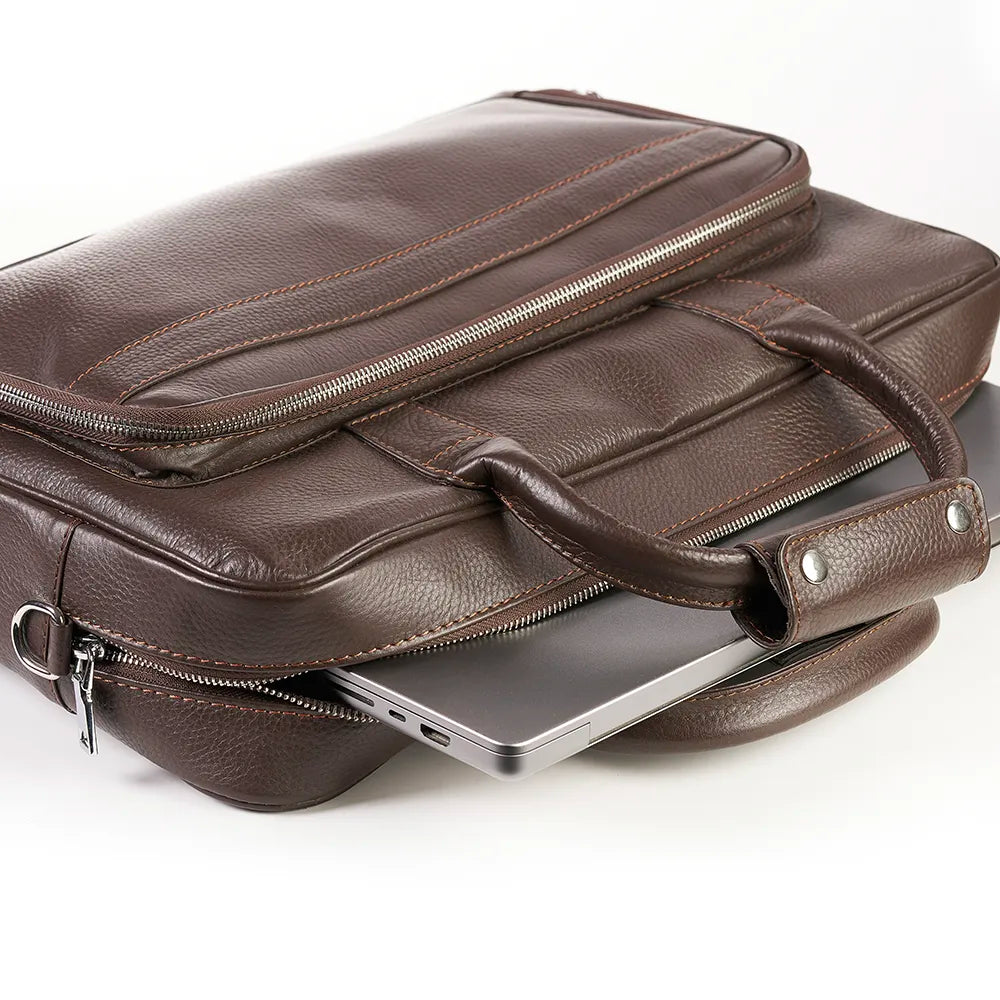 Sleek Laptop Bag – Brown