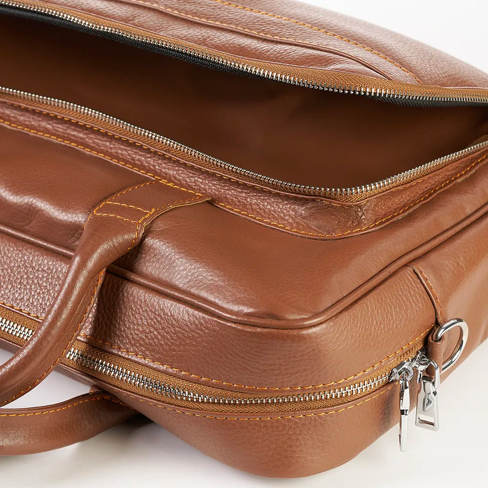 Sleek Laptop Bag – Tan