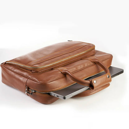 Sleek Laptop Bag – Tan