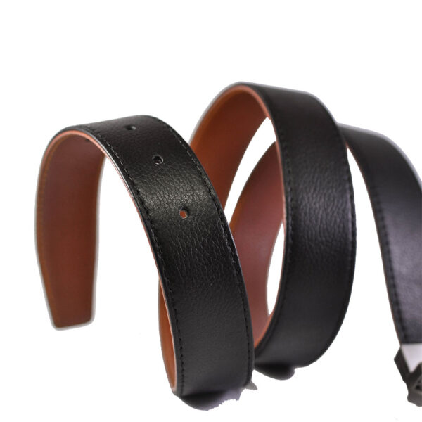 Double Sided Milled Leather Belt – Black & Brown