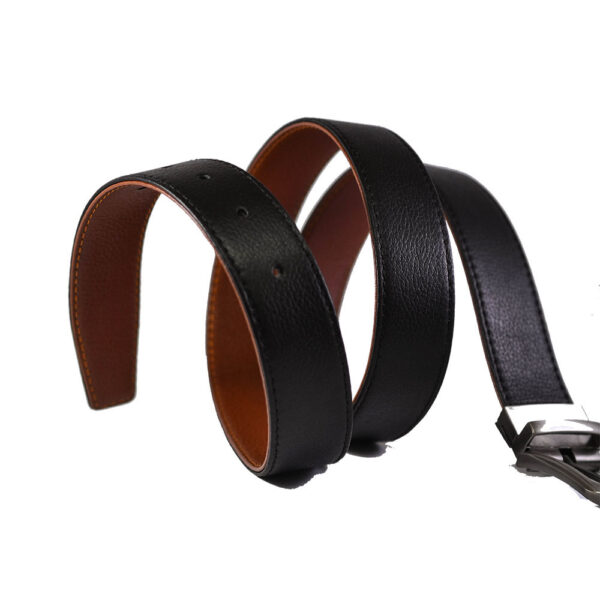 Double Sided Milled Leather Belt – Black & Brown | DAB Leather Accessories