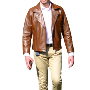 Unisex Leather Jacket – Brown