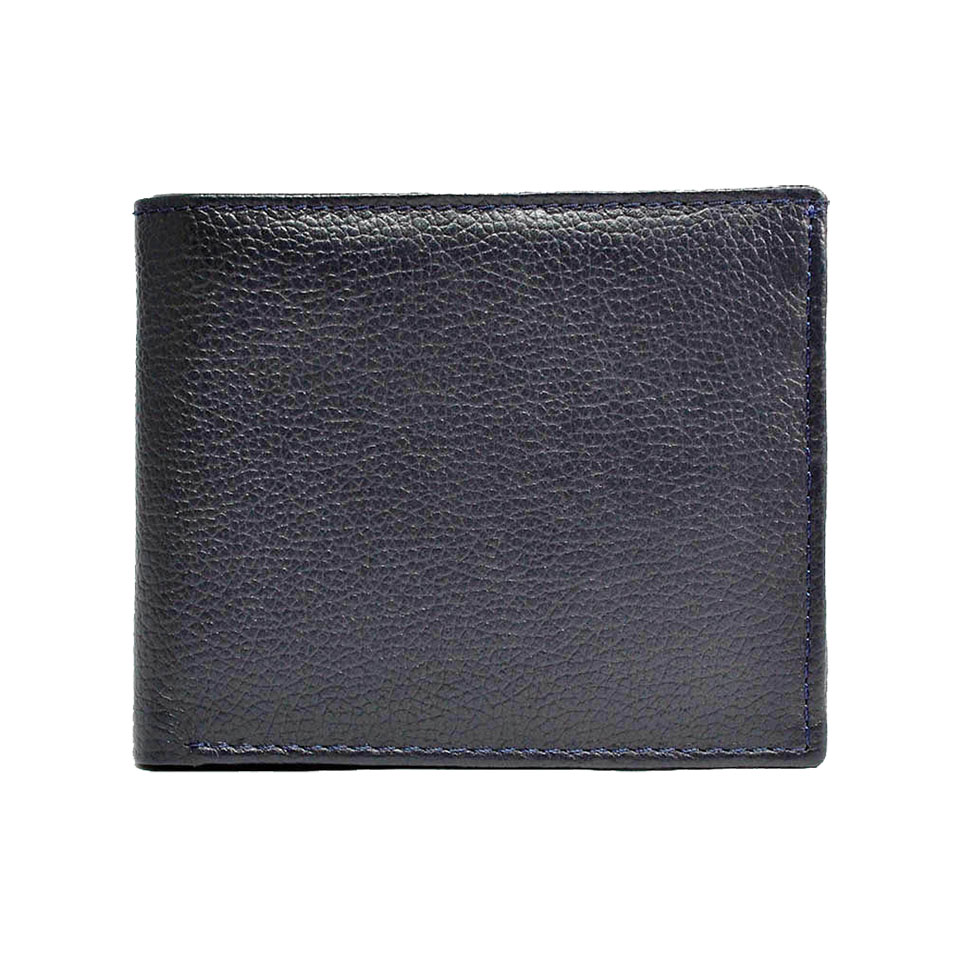 Bifold Wallet with ID Window – Blue | DAB Leather Accessories